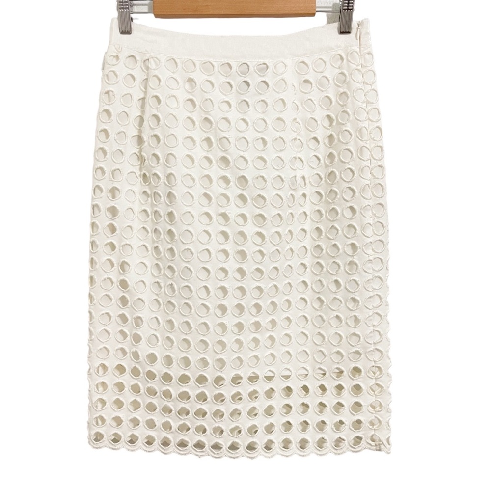 Sea New York White Eyelet Pencil Skirt